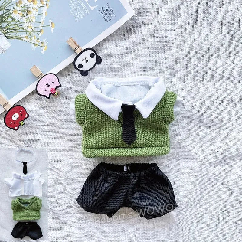 Puppenkleidung für 20 cm große Idolpuppen Zubehör Plüschpuppenkleidung Pullover Stofftierpuppen Outfit für Korea Kpop EXO Puppen