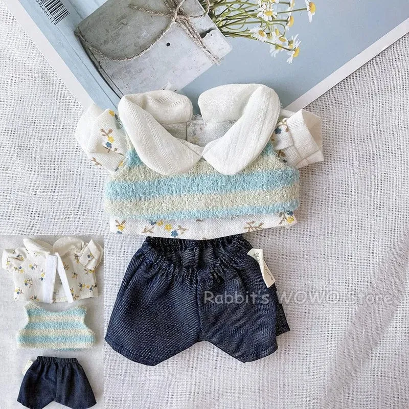 Puppenkleidung für 20 cm große Idolpuppen Zubehör Plüschpuppenkleidung Pullover Stofftierpuppen Outfit für Korea Kpop EXO Puppen