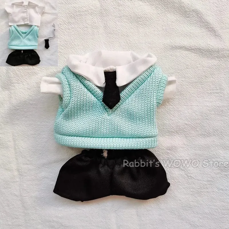 Puppenkleidung für 20 cm große Idolpuppen Zubehör Plüschpuppenkleidung Pullover Stofftierpuppen Outfit für Korea Kpop EXO Puppen