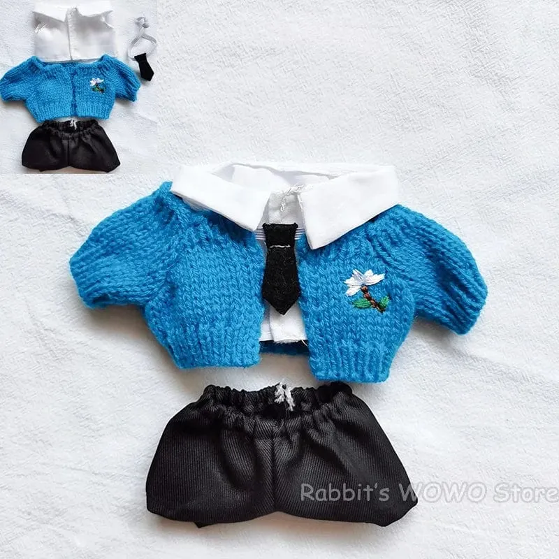 Puppenkleidung für 20 cm große Idolpuppen Zubehör Plüschpuppenkleidung Pullover Stofftierpuppen Outfit für Korea Kpop EXO Puppen
