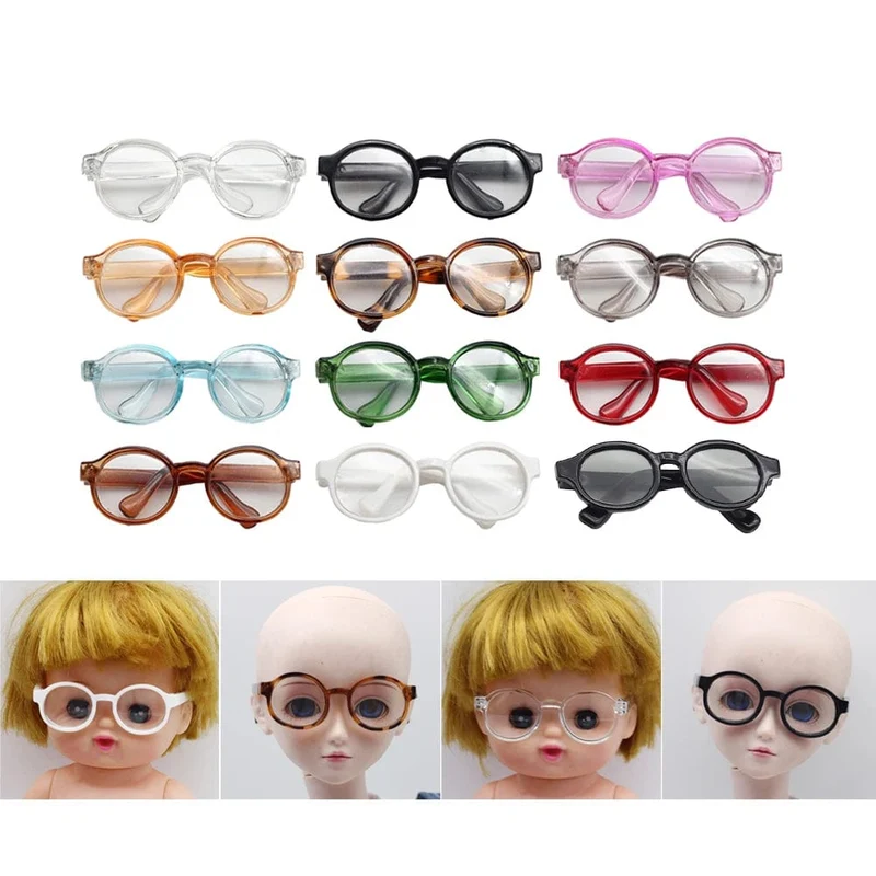 4.5 cm 6.5 cm 9 cm transparente Kunststoffbrille für 1/8 1/6 1/3 1/4 Bjd, Labubu, MSD SD, Plüsch EXO Doll Sonnenbrille Kostenloser Versand