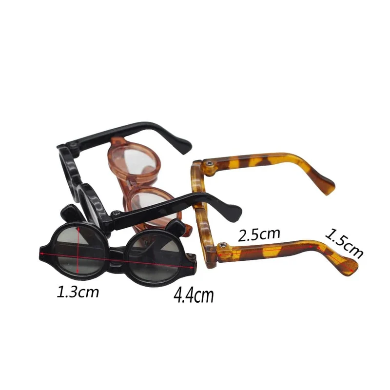 4.5 cm 6.5 cm 9 cm transparente Kunststoffbrille für 1/8 1/6 1/3 1/4 Bjd, Labubu, MSD SD, Plüsch EXO Doll Sonnenbrille Kostenloser Versand