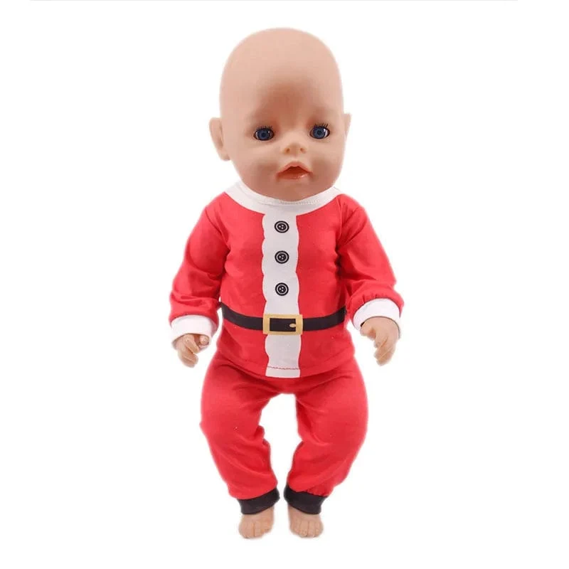 2 Stück/Set = Hemden + Hosen, Puppenkleidungszubehör für 43-cm-Artikel und 18-Zoll-amerikanische Puppenmädchenspielzeuge und unsere Generation