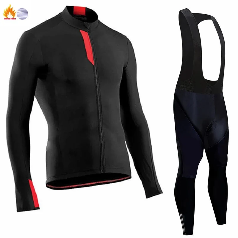 Winter Thermal Fleece Radfahren Jersey Herren MTB Kleidung Mann 2023 Bluse Uniform Fahrrad Kleidung Komplettes Tricuta Bib Maillot Set