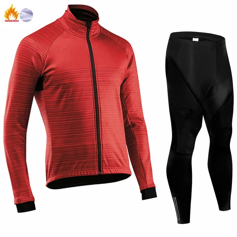 Winter Thermal Fleece Radfahren Jersey Herren MTB Kleidung Mann 2023 Bluse Uniform Fahrrad Kleidung Komplettes Tricuta Bib Maillot Set