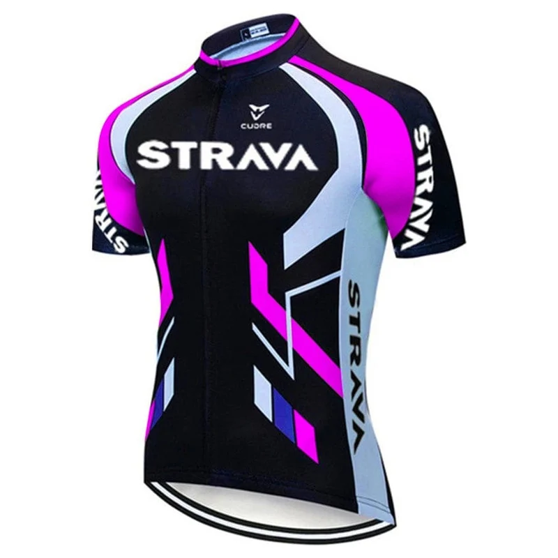 Strava Fahrräder Radtrikot Set MTB Herren Radtrikot Sommer Zyklus T-Shirt Trägerhose Anzug Triathlon Mountainbike Kleidung