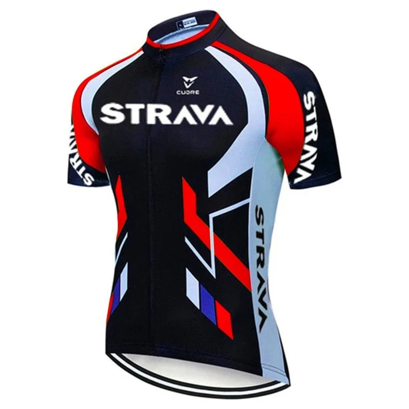 Strava Fahrräder Radtrikot Set MTB Herren Radtrikot Sommer Zyklus T-Shirt Trägerhose Anzug Triathlon Mountainbike Kleidung