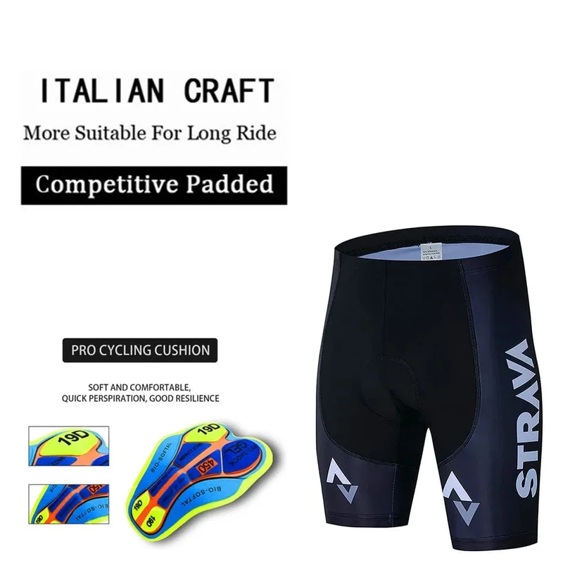 Strava Fahrräder Radtrikot Set MTB Herren Radtrikot Sommer Zyklus T-Shirt Trägerhose Anzug Triathlon Mountainbike Kleidung