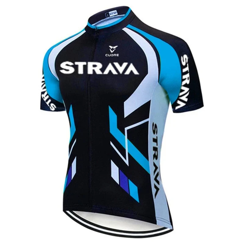 Strava Fahrräder Radtrikot Set MTB Herren Radtrikot Sommer Zyklus T-Shirt Trägerhose Anzug Triathlon Mountainbike Kleidung