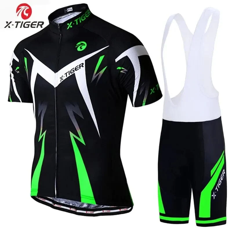 X-TIGER Pro Radfahren Jersey Set Männer Fahrrad Kleidung MTB Sommer Quick-dry Bike Reiten Kleidung Anti-UV Anzug Zubehör
