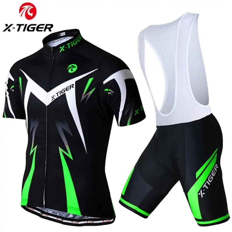 X-TIGER Pro Radfahren Jersey Set Männer Fahrrad Kleidung MTB Sommer Quick-dry Bike Reiten Kleidung Anti-UV Anzug Zubehör