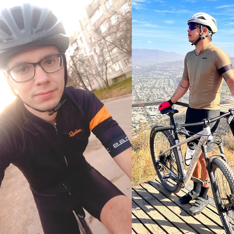 Raudax Männer Kurzarm radfahren Jersey Sets Ropa Ciclismo Hombre Sommer Radfahren Kleidung Triathlon Trägerhose Anzug Fahrrad Uniform
