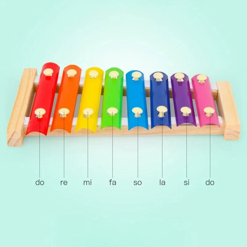 Holz 8 Töne Multicolor Xylophon Holz Musikinstrument Spielzeug Für Baby Kinder Holz Musikinstrument Spielzeug Zubehör