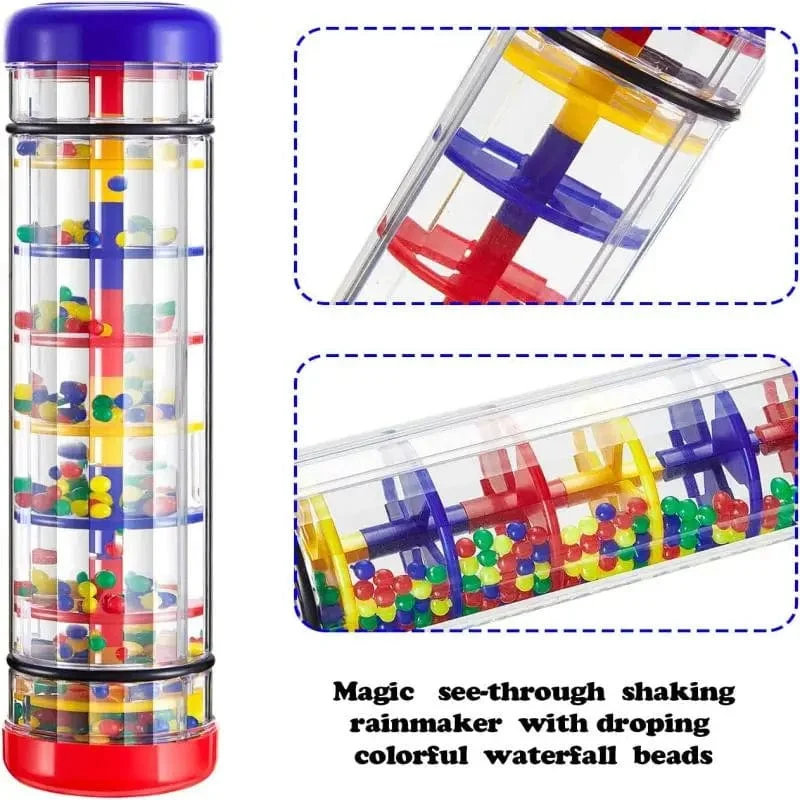 Rainmaker Babyspielzeug Regenstab für Babys im Alter von 6–12 Monaten, Rassel-Shaker, Entwicklung der sensorischen und auditiven Fähigkeiten, Musikinstrument für Babys, Spielzeug