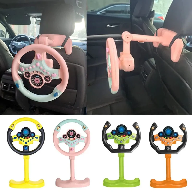 Elektrische simulierte Fahrlenkung, dreidimensionales tragbares Rad, Copilot-Spielzeug, Licht und Ton, pädagogische Geschenke für Kinder