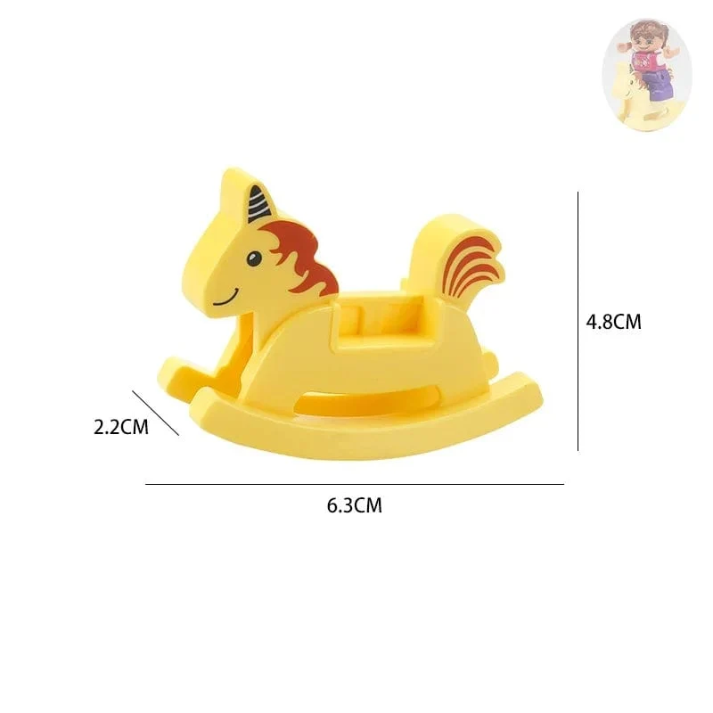 Große Bausteine, Spielhaus, Möbelzubehör, Innenutensilien, Bett, kompatibel mit großen Ziegelsteinen, zum Zusammenbauen von Spielzeug für Kinder, Kinder, Geschenk