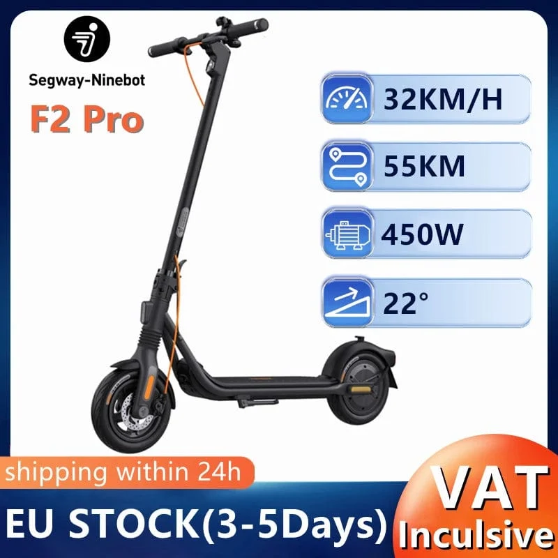 EU-Aktie Ninebot von Segway F2 Pro Elektroroller 450 W Motor 32 km/h Höchstgeschwindigkeit 55 km Reichweite F-Serie Original Smart Kickscooter