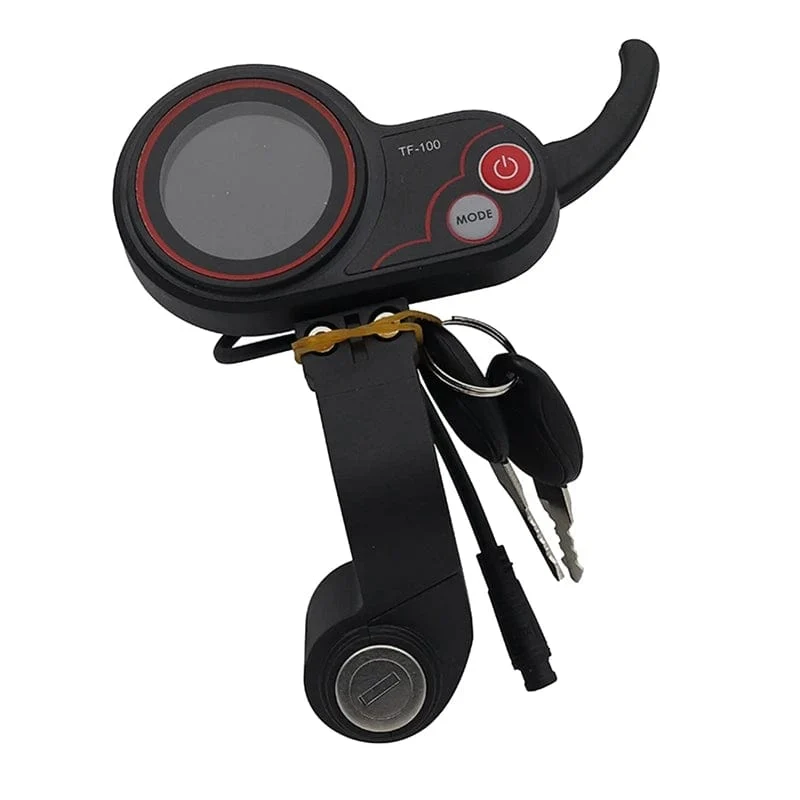 TF-100 LCD Display Drossel Meter Dashboard 6PIN Schalter Mit Elektrische Türschloss Schlüssel Für KUGOO M4 Elektrische Roller