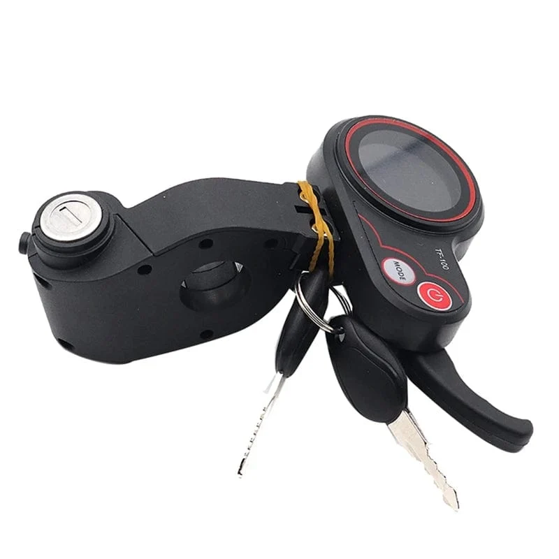 TF-100 LCD Display Drossel Meter Dashboard 6PIN Schalter Mit Elektrische Türschloss Schlüssel Für KUGOO M4 Elektrische Roller