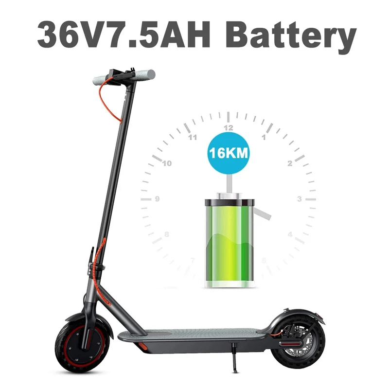JUICEASE 16 km Elektroroller für Erwachsene, 350 W, 7.5 Ah, Escooter, 8.5-Zoll-Reifen, kostenloser Versand, 31 km/h, IP65, wasserdichter elektrischer Tretroller
