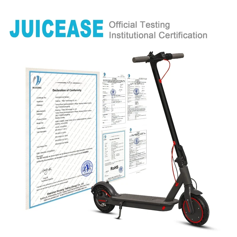 JUICEASE 16 km Elektroroller für Erwachsene, 350 W, 7.5 Ah, Escooter, 8.5-Zoll-Reifen, kostenloser Versand, 31 km/h, IP65, wasserdichter elektrischer Tretroller