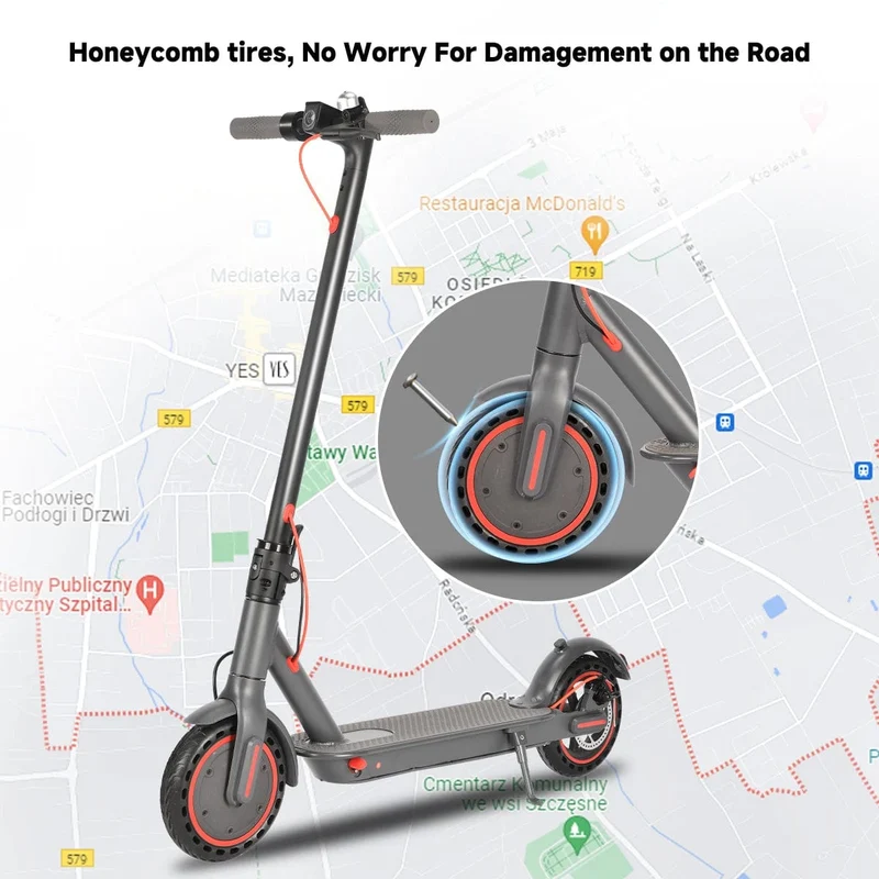 High-End-Elektroroller für Erwachsene, 8.5 Zoll, 36 V, 350 W, zusammenklappbarer Elektroroller, ultraleichtes Smart-Mobilitätsfahrrad M365, Weiß, Grau