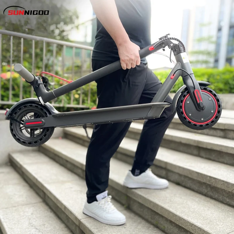 High-End-Elektroroller für Erwachsene, 8.5 Zoll, 36 V, 350 W, zusammenklappbarer Elektroroller, ultraleichtes Smart-Mobilitätsfahrrad M365, Weiß, Grau