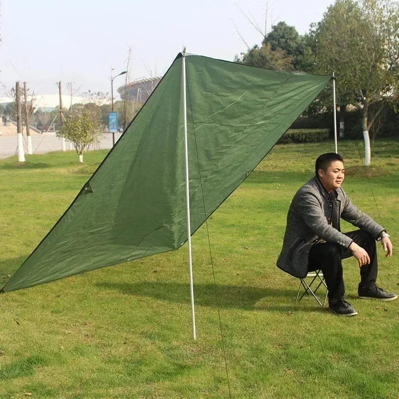Zeltplane Regen Sonnenschutz Hängematten Unterschlupf Camping Überleben Sonnenschutz Picknick Markisenabdeckung Wasserdicht Out Wanderzubehör