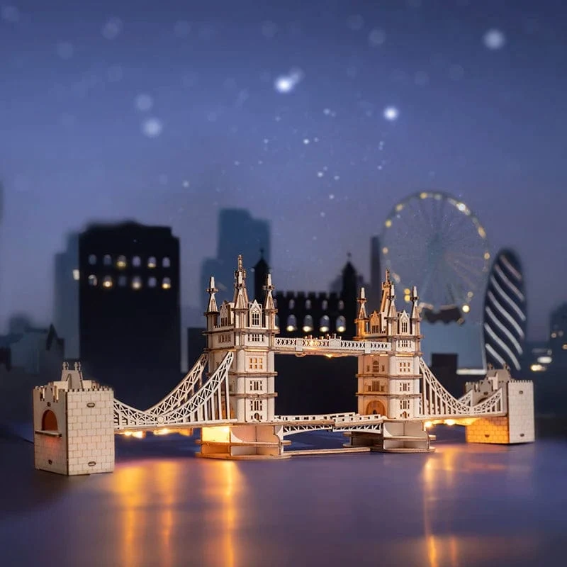 Robotime 3D Holz Puzzle Spiel Big Ben Tower Bridge Pagode Gebäude Modell Spielzeug Für Kinder Kinder Geburtstag Geschenk