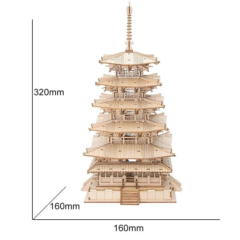 Robotime 3D Holz Puzzle Spiel Big Ben Tower Bridge Pagode Gebäude Modell Spielzeug Für Kinder Kinder Geburtstag Geschenk