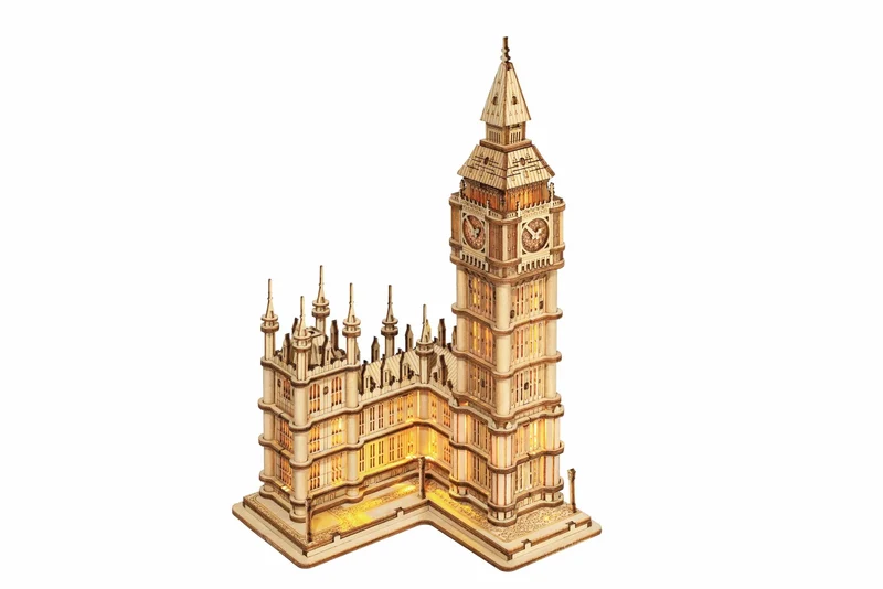 Robotime 3D Holz Puzzle Spiel Big Ben Tower Bridge Pagode Gebäude Modell Spielzeug Für Kinder Kinder Geburtstag Geschenk