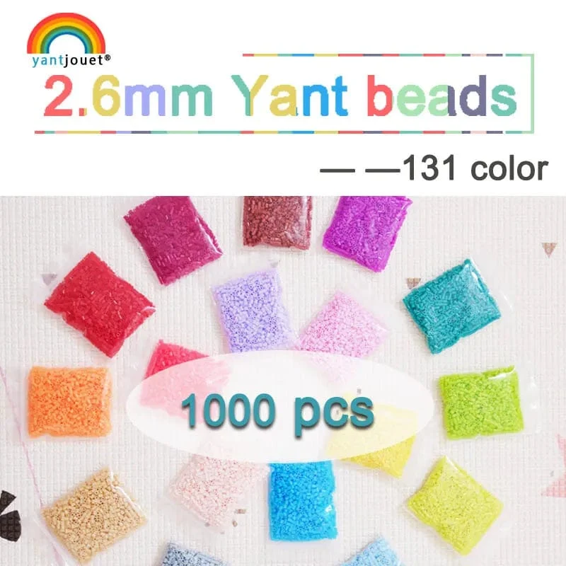 YANTJOUET 225 Stück Eisenperlen für Kinder, 2.6 Farben, 1000 mm, Hama-Perlen, Sicherungsperlen, DIY-Puzzles, Mini-Perlen, hochwertiges Geschenk