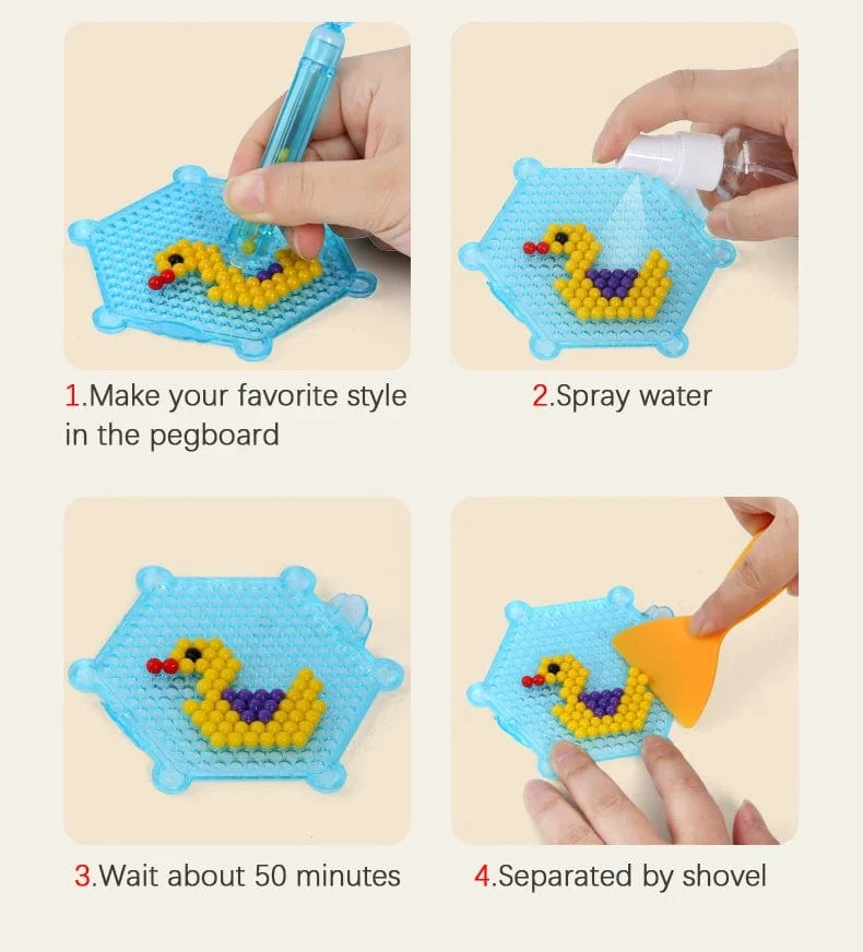 Magischer Wassernebel, magische Perlen, Perlen-Werkzeug, Kind, handgefertigt, DIY, Herstellung von Wasser, klebrig, Stecktafel, Perlen, Jungen-Werkzeug, Mädchen, Puzzle