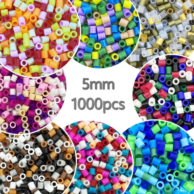 5MM 1000PCs Pixel Puzzle Eisen Perlen für kinder Perler Hama Perlen Diy Hohe Qualität Handgemachte Geschenk spielzeug Sicherung Perlen