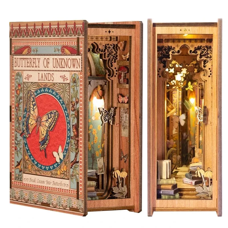 CUTEBEE Puzzle 3D DIY Book Nook Kit Ewige Buchhandlung Holzpuppenhaus mit Licht Magie Apotheker Gebäudemodell Spielzeug für Geschenke