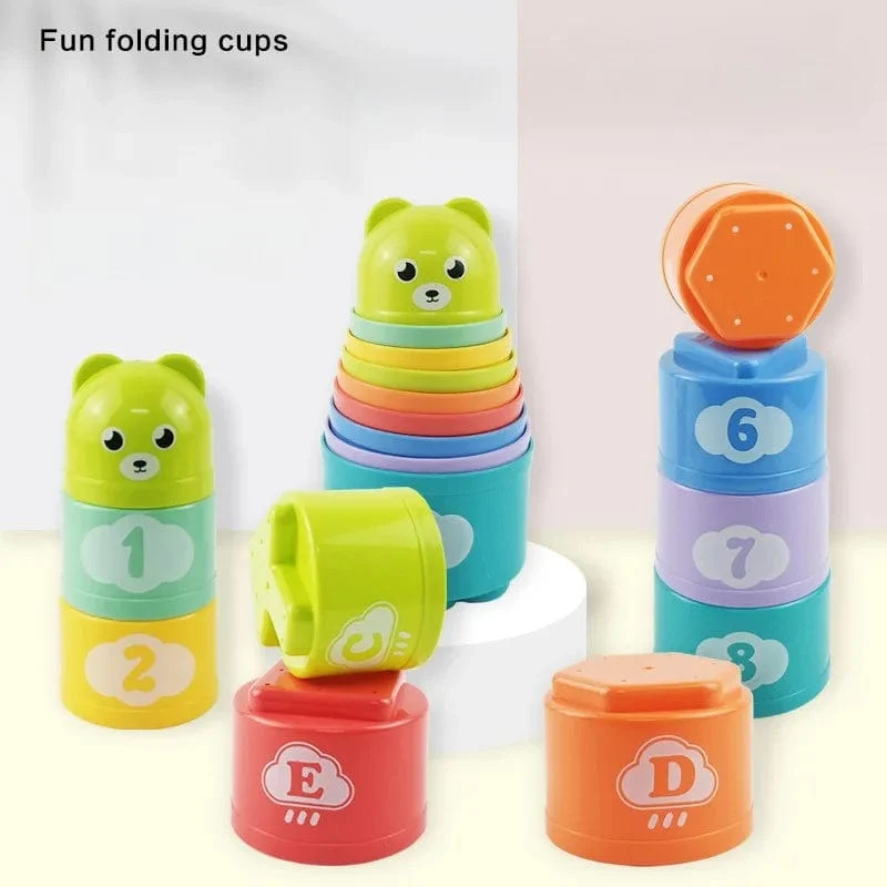 Kid Brain Response Battle Fold Cup Handgeschwindigkeit Wettbewerb Fold Cup Kind Stapelspiel Frühe Bildung Puzzle Zug Brettspiele Spielzeug