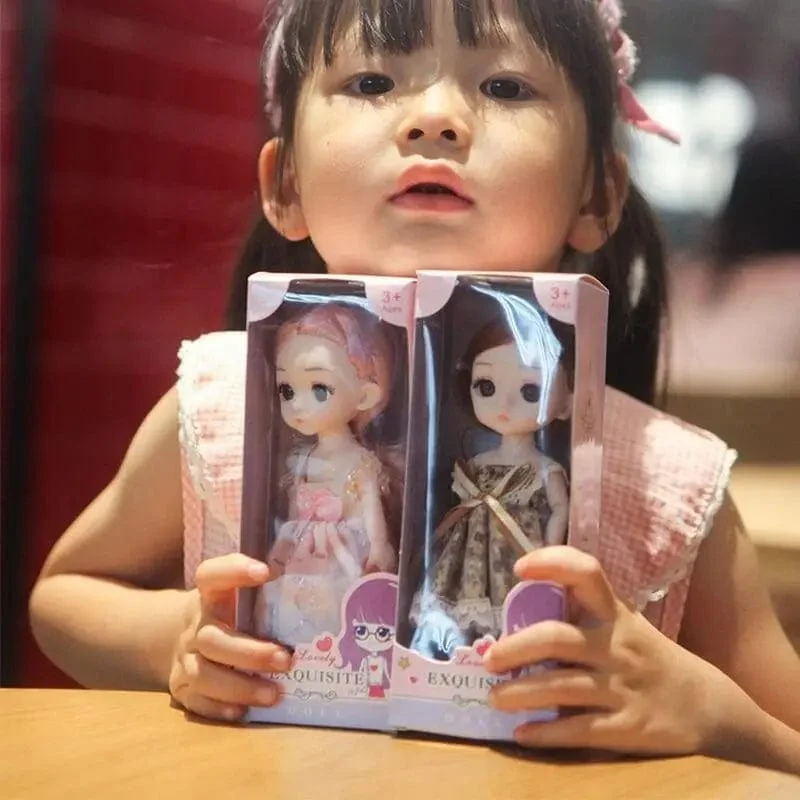 8 teile/satz BJD Gelenk Puppe 16cm 13 Kugelgelenke Mode Puppen Mit Vollen Satz Kleidung Ankleide Mädchen Spielzeug Geburtstag Geschenk Mit Box