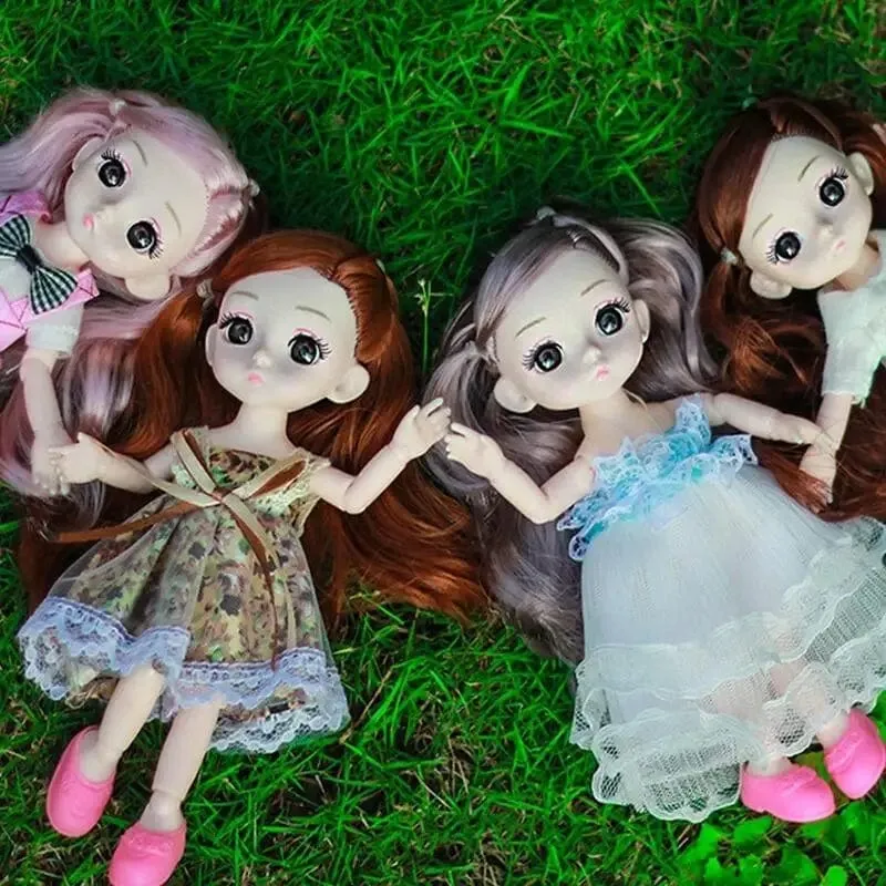 8 teile/satz BJD Gelenk Puppe 16cm 13 Kugelgelenke Mode Puppen Mit Vollen Satz Kleidung Ankleide Mädchen Spielzeug Geburtstag Geschenk Mit Box