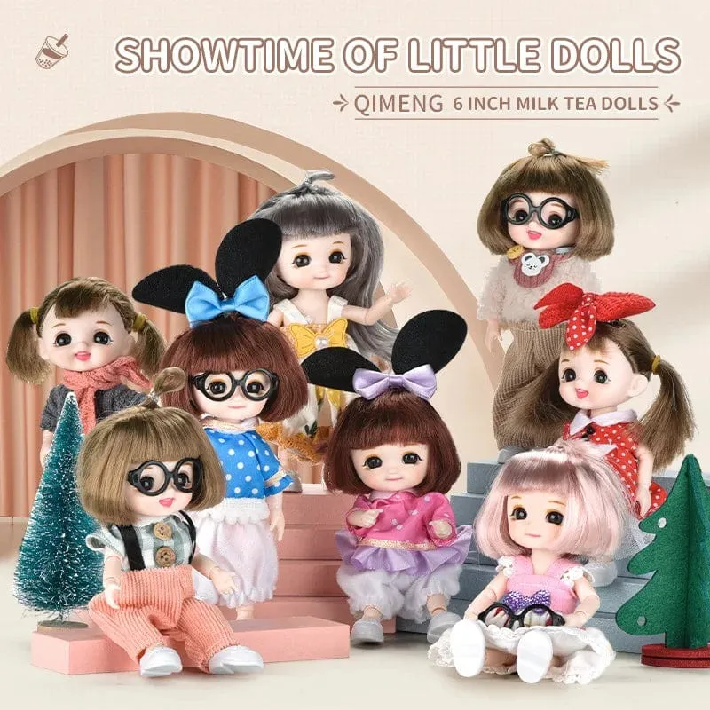 Puppe für Mädchen Babypuppe Spielzeug Kinder Kind Junge Spielzeug PC Liebhaber Weihnachtsgeschenk Komplettset Bjd 1/12 Minipuppen Babykleidung Anzieh