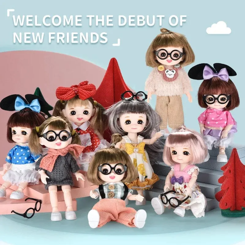 Puppe für Mädchen Babypuppe Spielzeug Kinder Kind Junge Spielzeug PC Liebhaber Weihnachtsgeschenk Komplettset Bjd 1/12 Minipuppen Babykleidung Anzieh