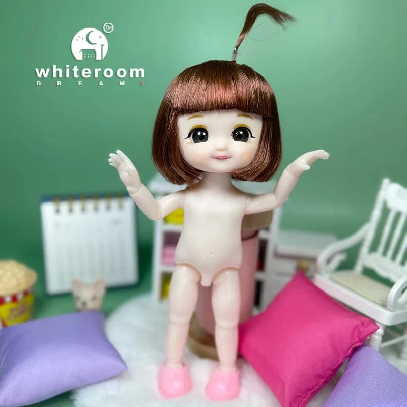 Puppe für Mädchen Babypuppe Spielzeug Kinder Kind Junge Spielzeug PC Liebhaber Weihnachtsgeschenk Komplettset Bjd 1/12 Minipuppen Babykleidung Anzieh