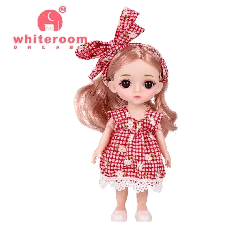 Puppe für Mädchen Babypuppe Spielzeug Kinder Kind Junge Spielzeug PC Liebhaber Weihnachtsgeschenk Komplettset Bjd 1/12 Minipuppen Babykleidung Anzieh