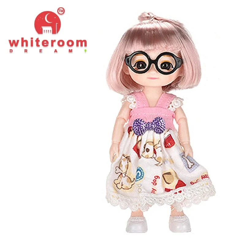 Puppe für Mädchen Babypuppe Spielzeug Kinder Kind Junge Spielzeug PC Liebhaber Weihnachtsgeschenk Komplettset Bjd 1/12 Minipuppen Babykleidung Anzieh