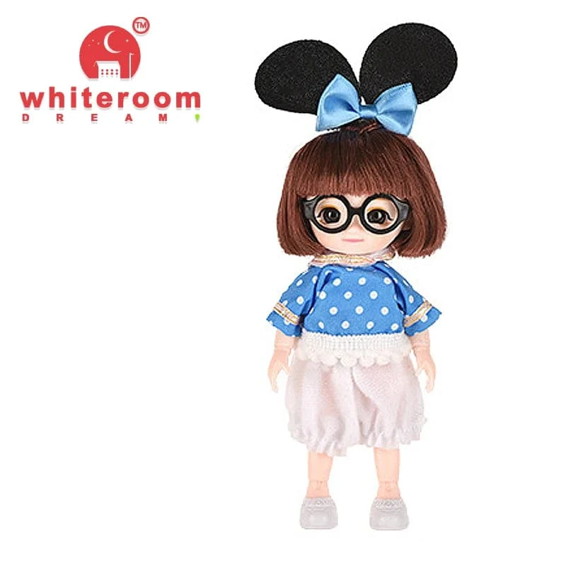 Puppe für Mädchen Babypuppe Spielzeug Kinder Kind Junge Spielzeug PC Liebhaber Weihnachtsgeschenk Komplettset Bjd 1/12 Minipuppen Babykleidung Anzieh