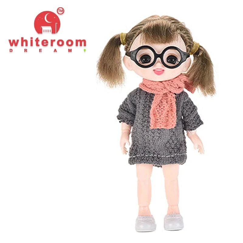 Puppe für Mädchen Babypuppe Spielzeug Kinder Kind Junge Spielzeug PC Liebhaber Weihnachtsgeschenk Komplettset Bjd 1/12 Minipuppen Babykleidung Anzieh