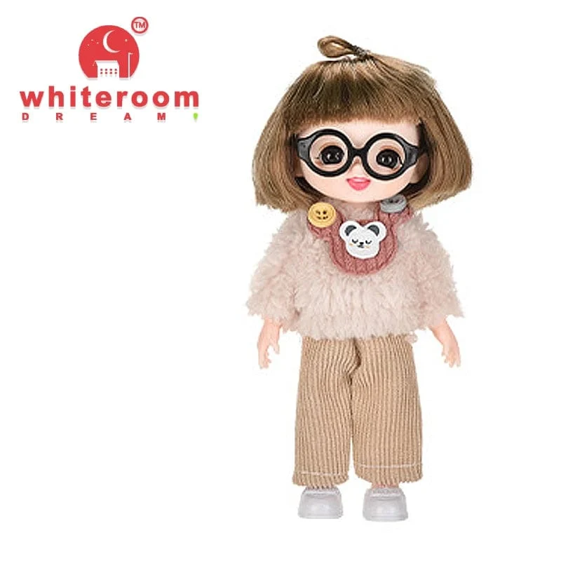 Puppe für Mädchen Babypuppe Spielzeug Kinder Kind Junge Spielzeug PC Liebhaber Weihnachtsgeschenk Komplettset Bjd 1/12 Minipuppen Babykleidung Anzieh