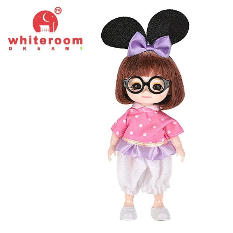 Puppe für Mädchen Babypuppe Spielzeug Kinder Kind Junge Spielzeug PC Liebhaber Weihnachtsgeschenk Komplettset Bjd 1/12 Minipuppen Babykleidung Anzieh