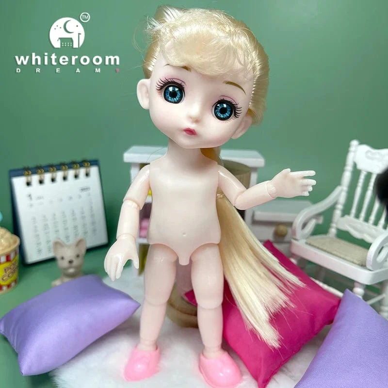 Puppe für Mädchen Babypuppe Spielzeug Kinder Kind Junge Spielzeug PC Liebhaber Weihnachtsgeschenk Komplettset Bjd 1/12 Minipuppen Babykleidung Anzieh