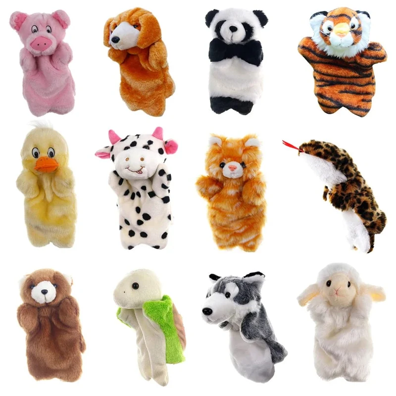 Tier-Handpuppe, Katzenpuppen, Plüsch-Handpuppe, Früherziehung, Lernspielzeug, Kinder, Marionetten, Puppen zum Geschichtenerzählen