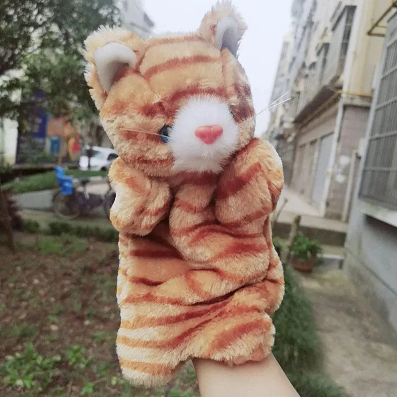 Tier-Handpuppe, Katzenpuppen, Plüsch-Handpuppe, Früherziehung, Lernspielzeug, Kinder, Marionetten, Puppen zum Geschichtenerzählen